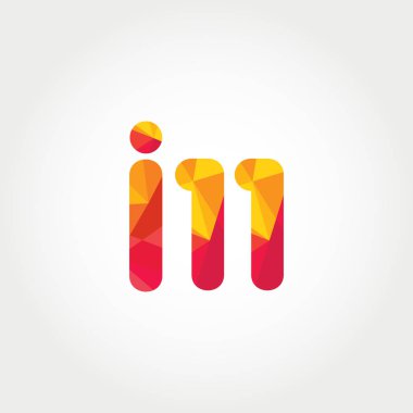 Geometrik sayı ve harf logo