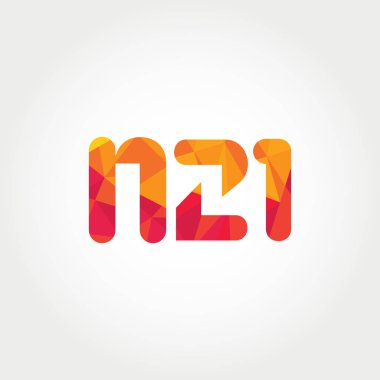 Geometrik sayı ve harf logo