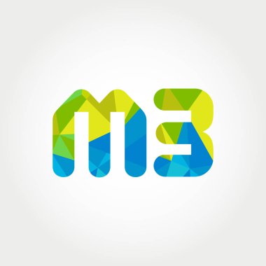 Geometrik sayı ve harf logo