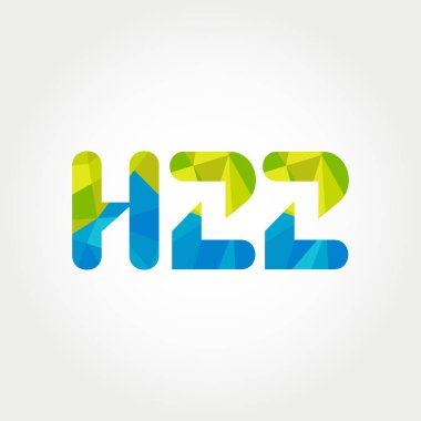 Geometrik sayı ve harf logo