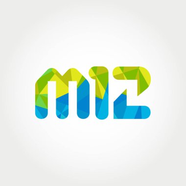 Geometrik sayı ve harf logo