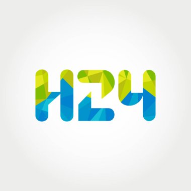 Geometrik sayı ve harf logo