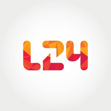 Geometrik sayı ve harf logo