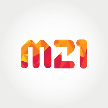 Geometrik sayı ve harf logo