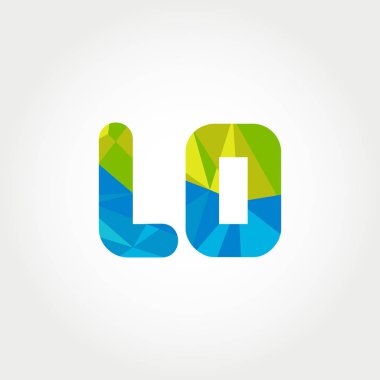 Geometrik sayı ve harf logo