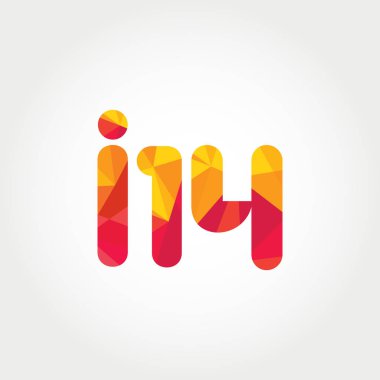 Geometrik sayı ve harf logo