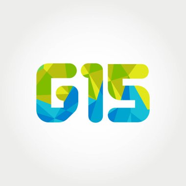 Geometrik sayı ve harf logo