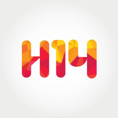 Geometrik sayı ve harf logo