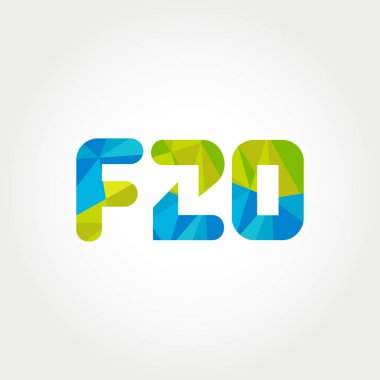 Geometrik sayı ve harf logo