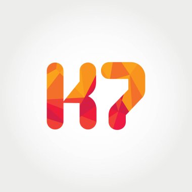 Geometrik sayı ve harf logo