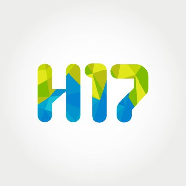 Geometrik sayı ve harf logo