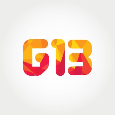 Geometrik sayı ve harf logo