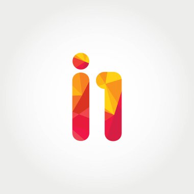 Geometrik sayı ve harf logo