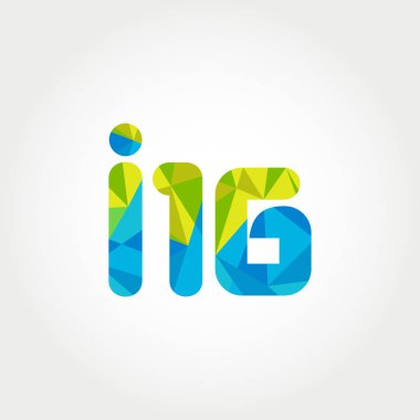 Geometrik sayı ve harf logo