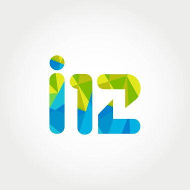 Geometrik sayı ve harf logo