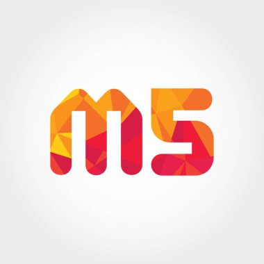 Geometrik sayı ve harf logo