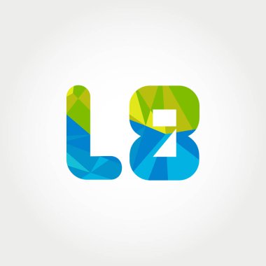 Geometrik sayı ve harf logo