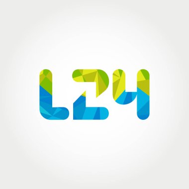 Geometrik sayı ve harf logo