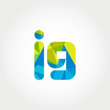 Geometrik sayı ve harf logo