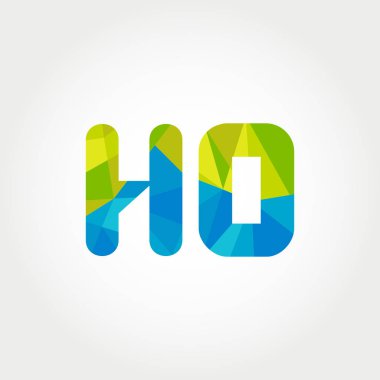 Geometrik sayı ve harf logo