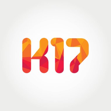 Geometrik sayı ve harf logo