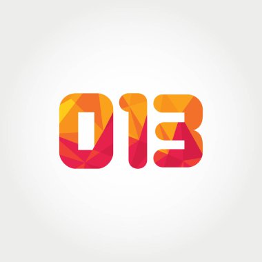 Geometrik sayı ve harf logo