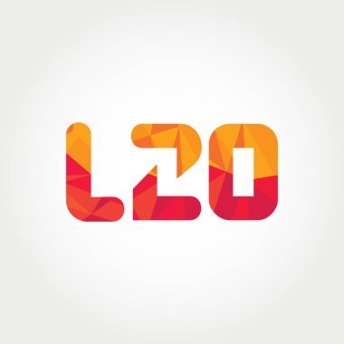 Geometrik sayı ve harf logo