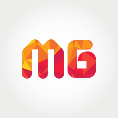 Geometrik sayı ve harf logo