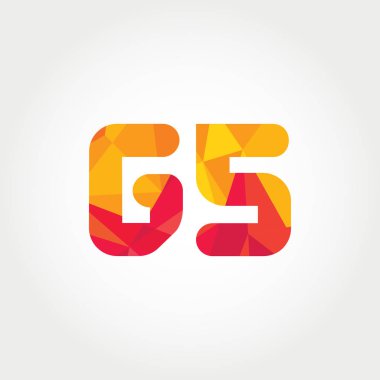 Geometrik sayı ve harf logo