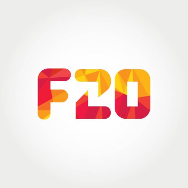 Geometrik sayı ve harf logo