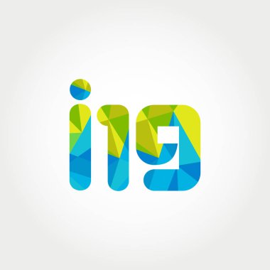 Geometrik sayı ve harf logo