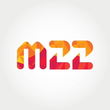 Geometrik sayı ve harf logo