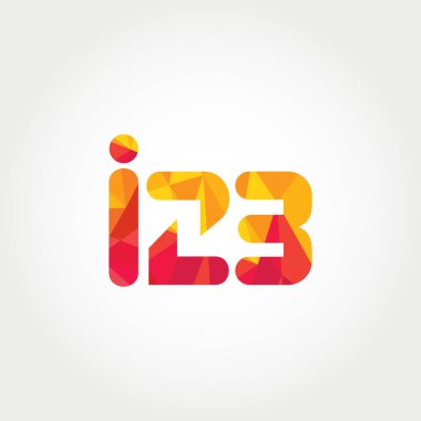 Geometrik sayı ve harf logo
