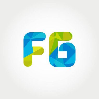 Geometrik sayı ve harf logo