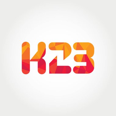 Geometrik sayı ve harf logo