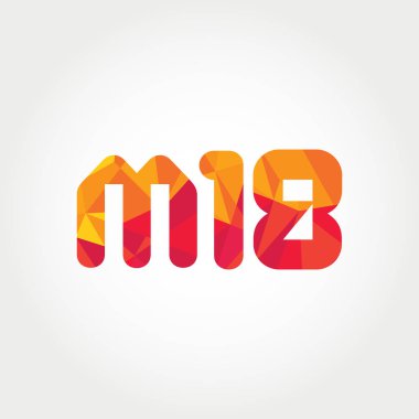 Geometrik sayı ve harf logo