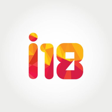 Geometrik sayı ve harf logo