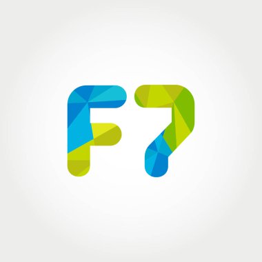 Geometrik sayı ve harf logo