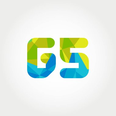 Geometrik sayı ve harf logo