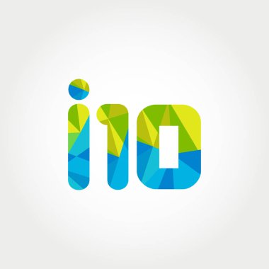 Geometrik sayı ve harf logo