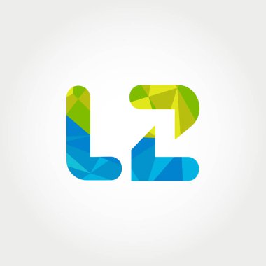 Geometrik sayı ve harf logo