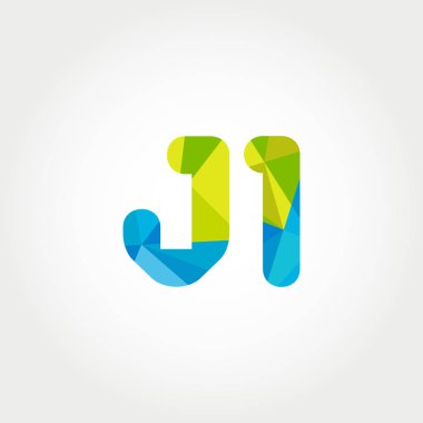 Geometrik sayı ve harf logo