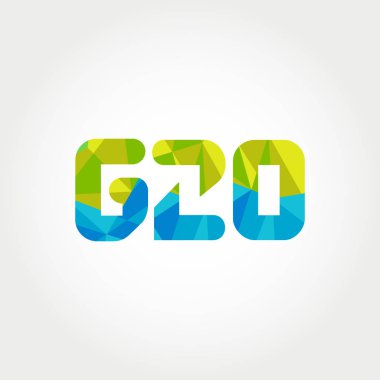 Geometrik sayı ve harf logo