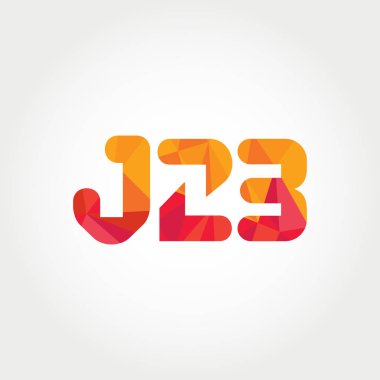 Geometrik sayı ve harf logo