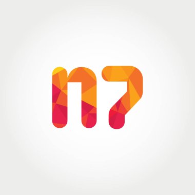 Geometrik sayı ve harf logo