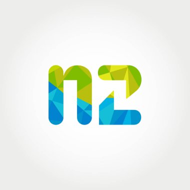 Geometrik sayı ve harf logo