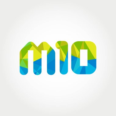 Geometrik sayı ve harf logo