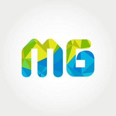 Geometrik sayı ve harf logo