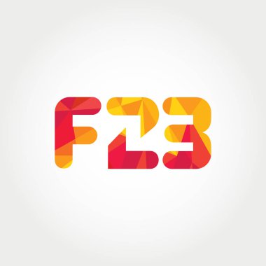 Geometrik sayı ve harf logo