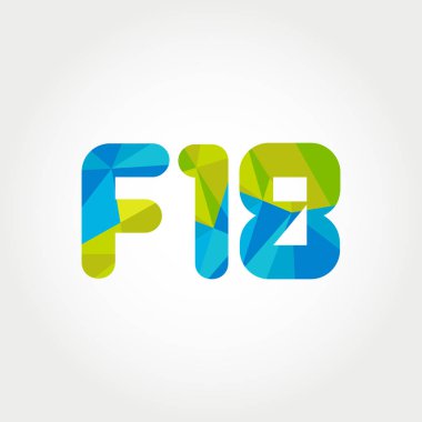 Geometrik sayı ve harf logo